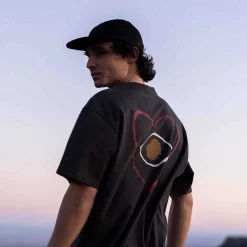 T-Shirt Oversize Organic Cotton | Charcoal Heart'S Eye