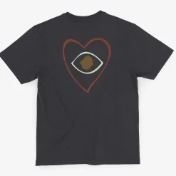 T-Shirt Oversize Organic Cotton | Charcoal Heart'S Eye