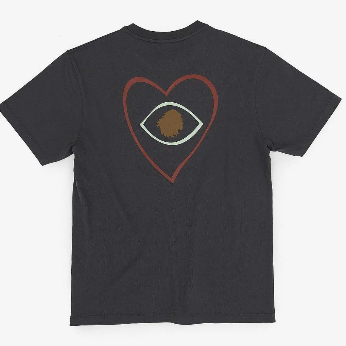 T-Shirt Oversize Organic Cotton | Charcoal Heart'S Eye