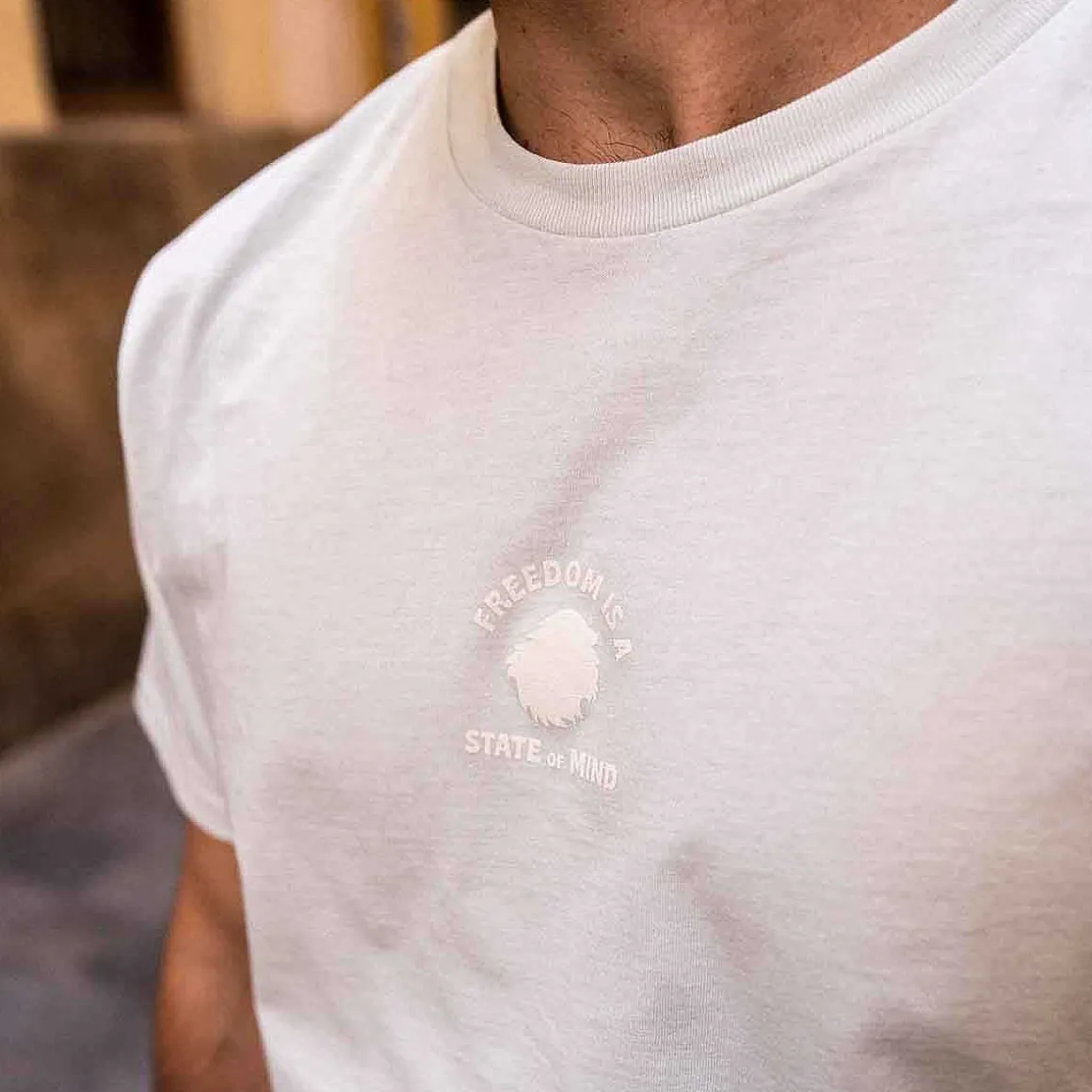 T-Shirt Regular Fit Organic Cotton | Cristaline Green Freedom State