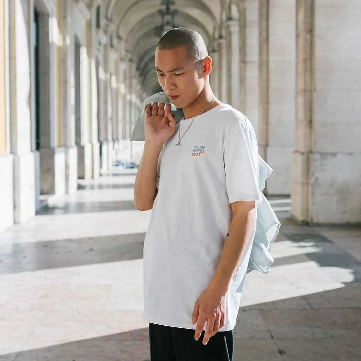 T-Shirt Regular Fit Organic Cotton | White Follow Your Heart
