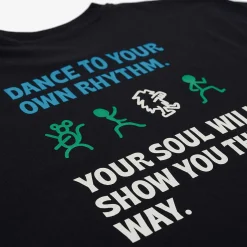 T-Shirt Regular Fit Organic Cotton | Black Dance Your Own Rhythm