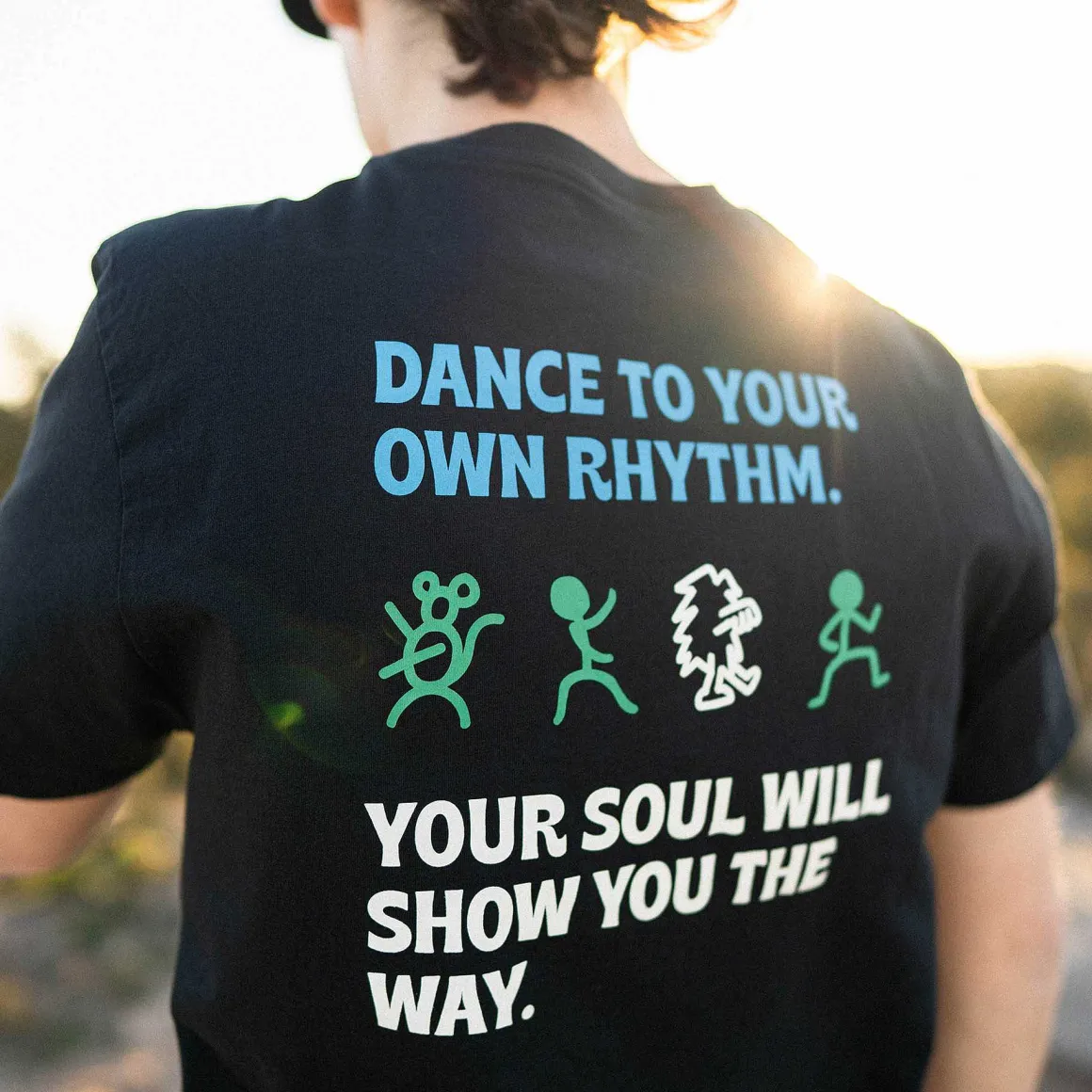 T-Shirt Regular Fit Organic Cotton | Black Dance Your Own Rhythm